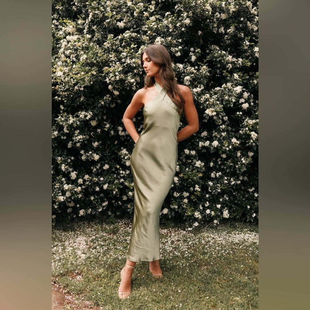 Petal & Pup Olive Green Maxi Dress